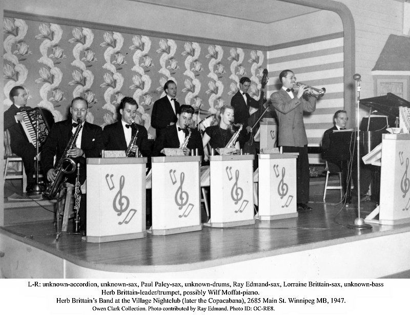 The Herb Brittain Band at the
                              Village Nightclub 1947