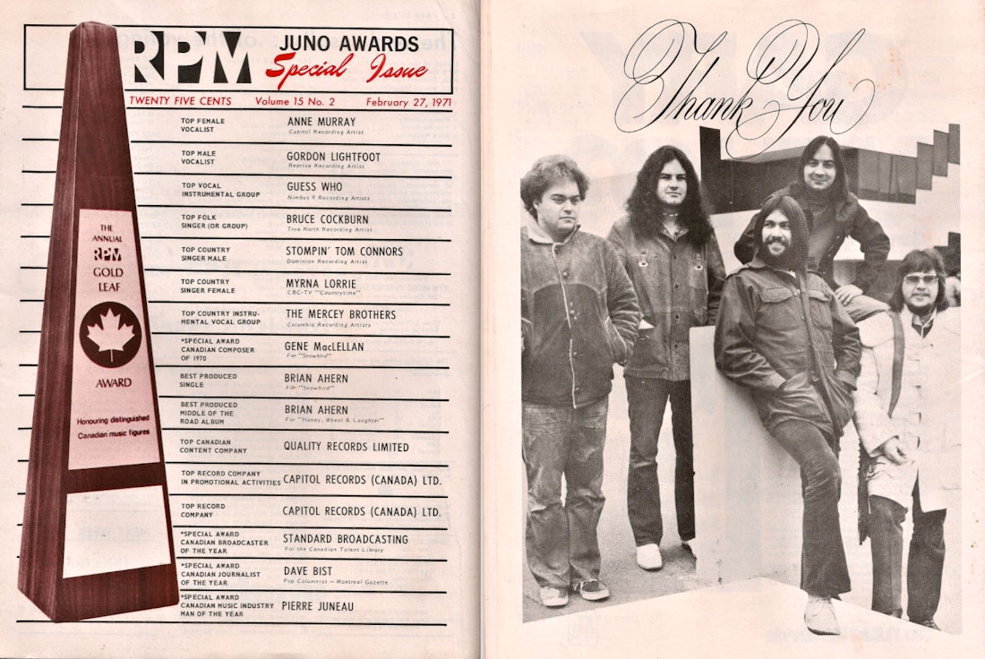 RPM
                              Juno Awards Special