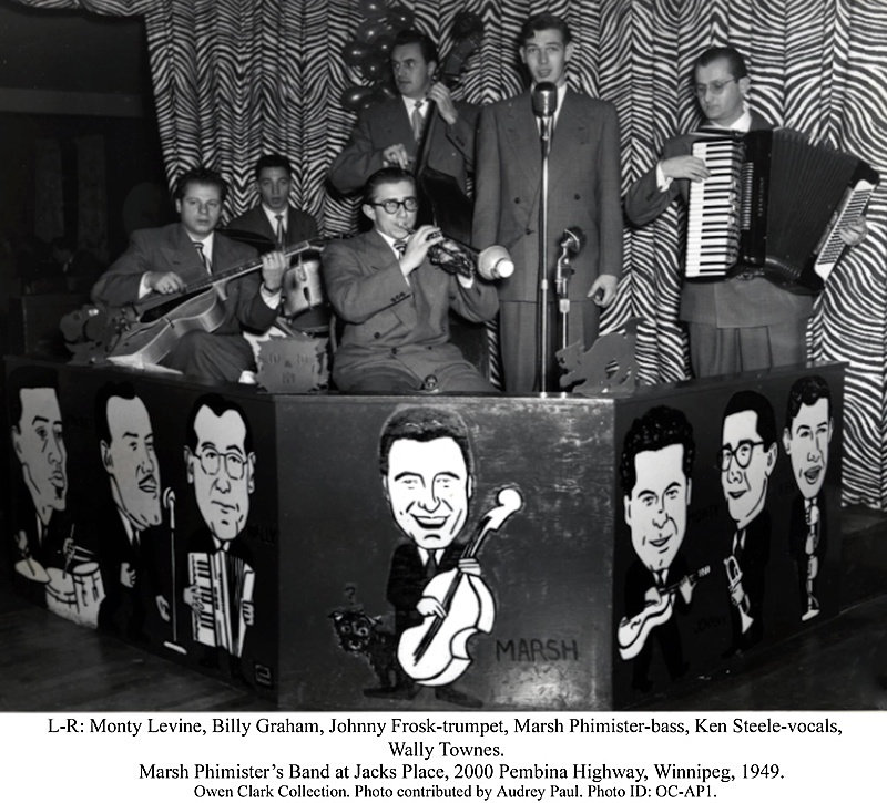 Marsh Phimister's Band at Jack's
                              Place 1949