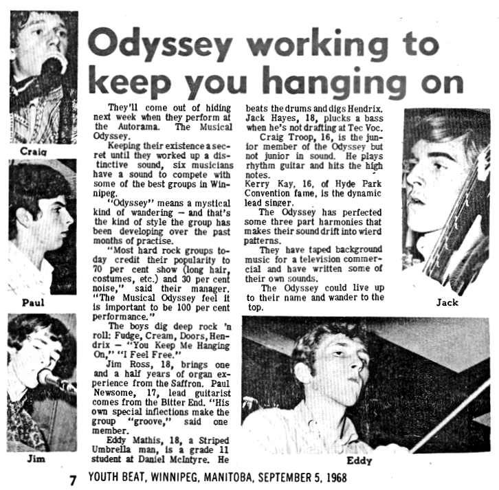 Musical Odyssey
                              Press Clipping September 5, 1968