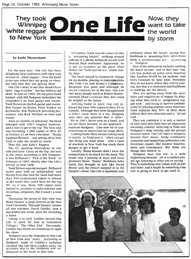 Newspaper Article October 1983