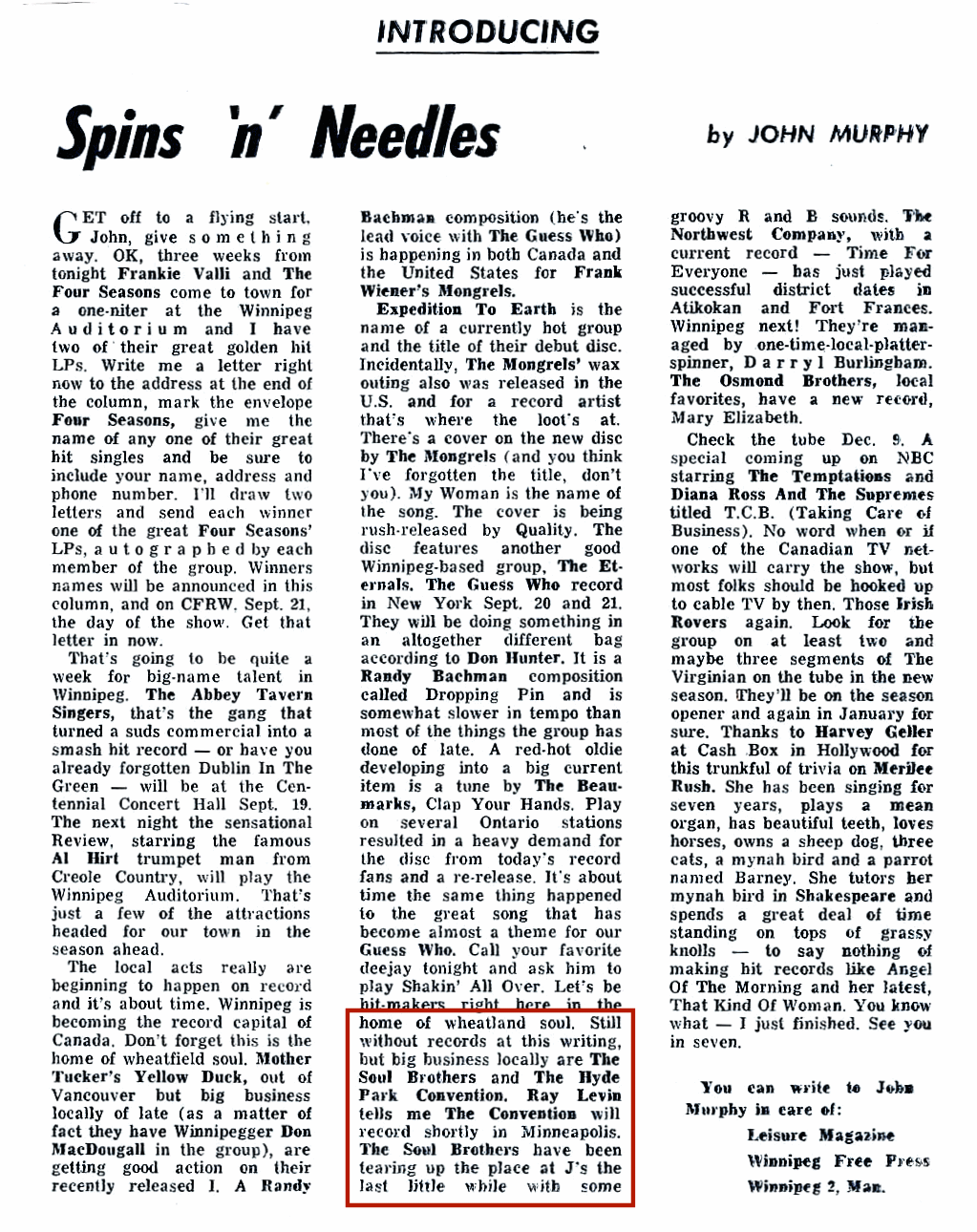 Spins 'n' Needles by John Murphy